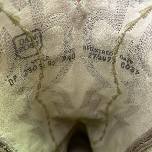 Dan Post Vintage Full Quill Ostrich Western Cowboy Boots Mens 9.5 D - Picture 3 of 12